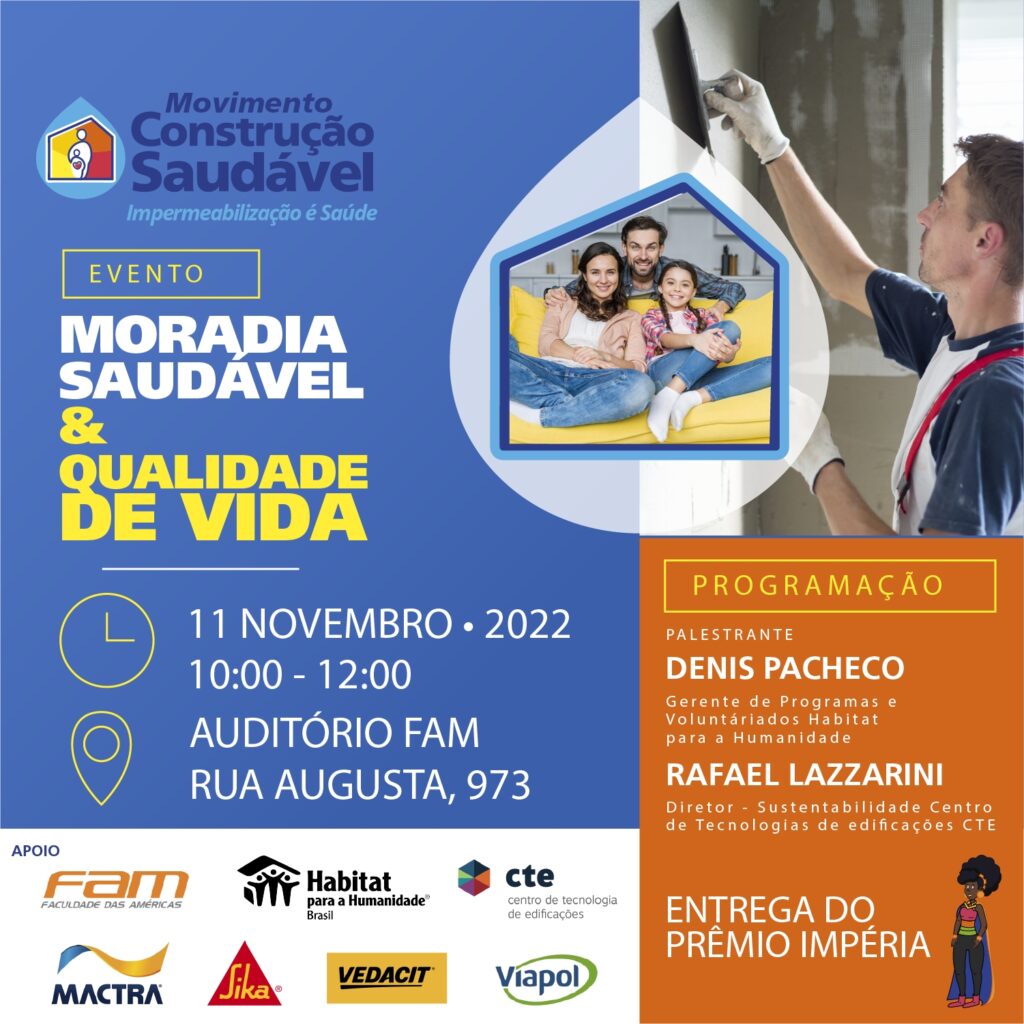 Movimento Construção Saudável promove evento sobre moradia e estilo de vida